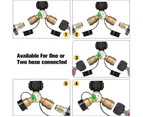 Propane Splitter, 2 Way Propane Tank Y Splitter Adapter With Gauge, Lp Gas Adapter Tee Grill Connectcolour:gold+black1pcs