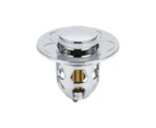 Universal Washbasin Water Head Leaking Stopper Push-type Copper Basin Filtersilver1pcs