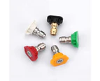Pressure Washer Spray Nozzle Tips  Multiple Degrees 1/4 Quick Connection Design For Pressure Washer(1set, Multicolor)