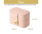 Ring Box Small Portable Travel Jewelry Box Mini Jewelry Box Ring Box Convenient Travel Gift for Girls and Women