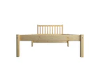 Oikiture Bed Frame Single Size Wooden Timber Bed Frame Wood Base Platform Headboard