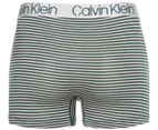 Calvin Klein Men's Chromatic Microfibre Trunks 3-Pack - Cobalt Sapphire/Heritage Marsh/Green Stripe