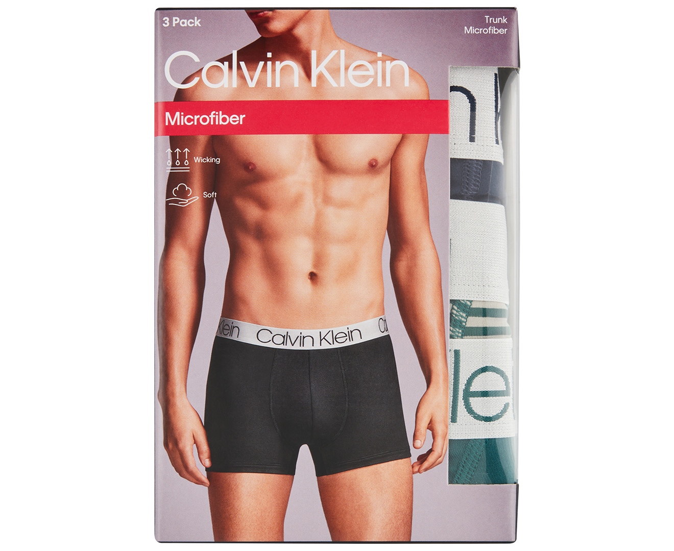Calvin Klein Men`s Chromatic Microfiber Trunk 4 Pack (Black