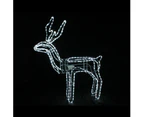 3D LED Christmas Motif 100x116cm Motorised Buck Reindeer Indoor/Outdoor - Blue