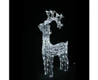 3D Crystal Standing Reindeer 120x58x17cm Twinkle White LED Display Indoor/Outdoor
