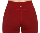 Tommy Hilfiger Women's Laura Solid Logo Tights / Leggings - Regatta Red