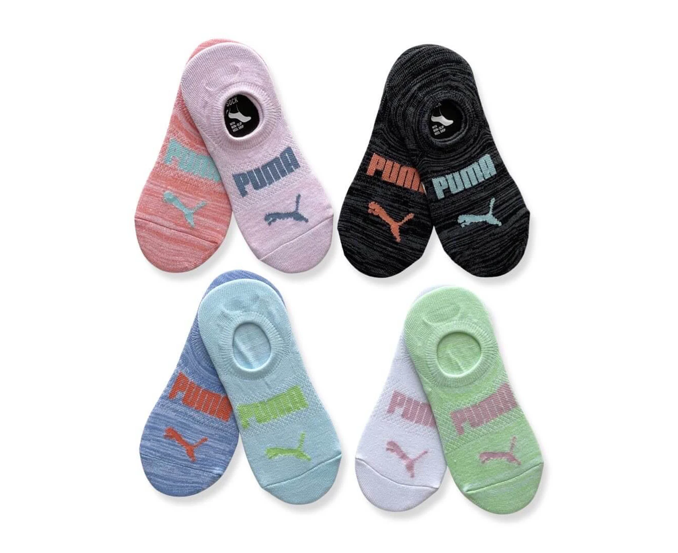 PUMA Women's 6 Pack No Show Liner Socks