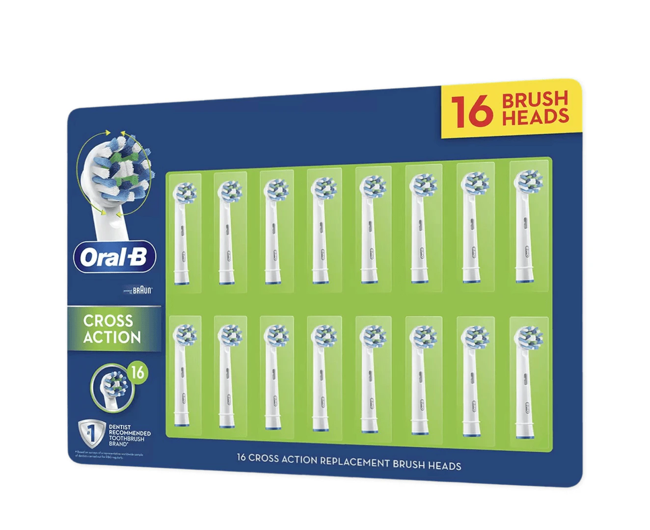 Oral B Cross Action Replacement Brush Heads 16 Pack