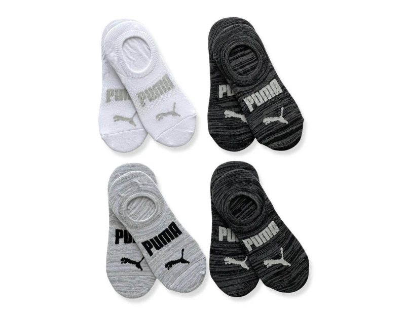 Puma Women's No Show Sport Liner Sneaker Socks 8-Pair Shoe Size: 5-9.5 -  Black/White/Grey