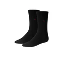 Tommy Hilfiger Men's Classic Crew Logo Socks 6-Pack Black US 7-12 / UK6.5-11