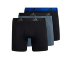 Adidas Men's Performance Boxer Briefs Underwear 3-Pack - Black/Grey/Black