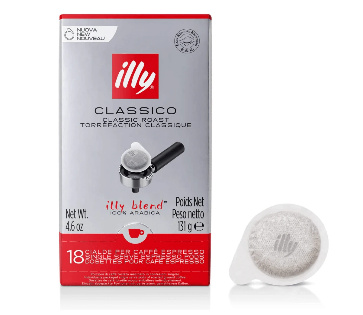 Illy Classico Espresso Coffee Pods 18 Pods (1 Pack)