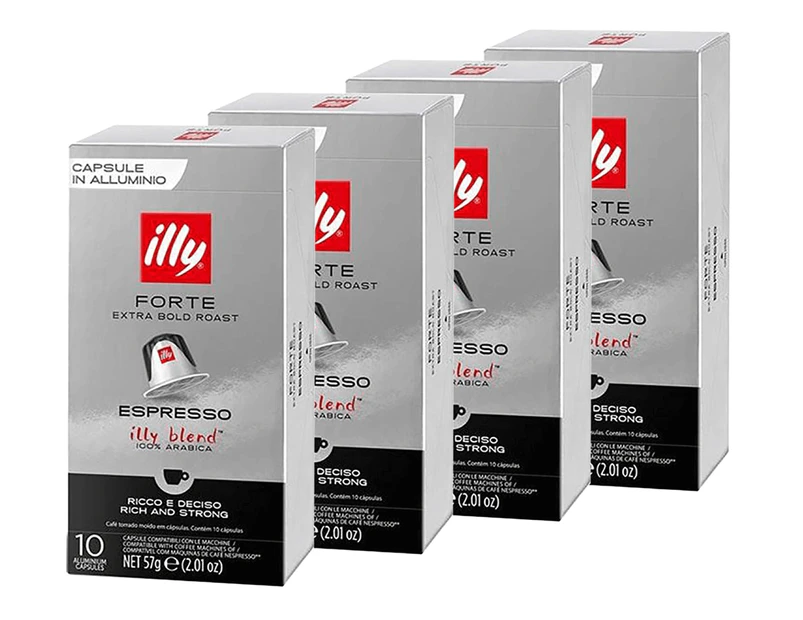 Illy Forte Extra Bold Roast Espresso Capsules 40 Count