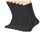 Calvin Klein Men's Cushion Comfort Cotton Crew Socks 6 Pack - Black US 7-12