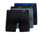 Adidas Men's Performance Boxer Briefs Underwear 3-Pack - Black/Grey/Black