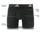 Adidas Men's Performance Boxer Briefs Underwear 3-Pack - Black/Grey/Black