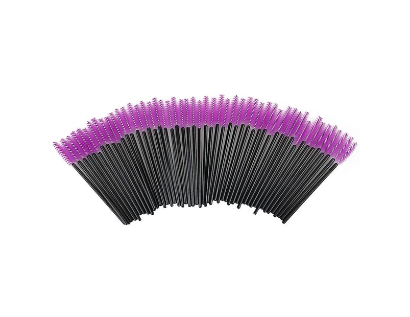 Disposable Mascara Applicator Brush,disposable Mascara Mini Brush Mascara Lengthening Eyelash Aid Makeup Brush Eye Tool(purple)(100pcs)