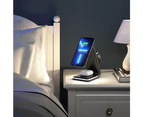 3 in 1 Magnetic Wireless Charger Compatible with MagSafe Charger Stand Dock-Black