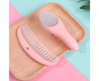 Baby Soft Brush And Comb Set Eco Friendly Massage Hairbrush Bath Brush For Newborns And Toddlers (pink)2pcs)
