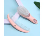 Baby Soft Brush And Comb Set Eco Friendly Massage Hairbrush Bath Brush For Newborns And Toddlers (pink)2pcs)