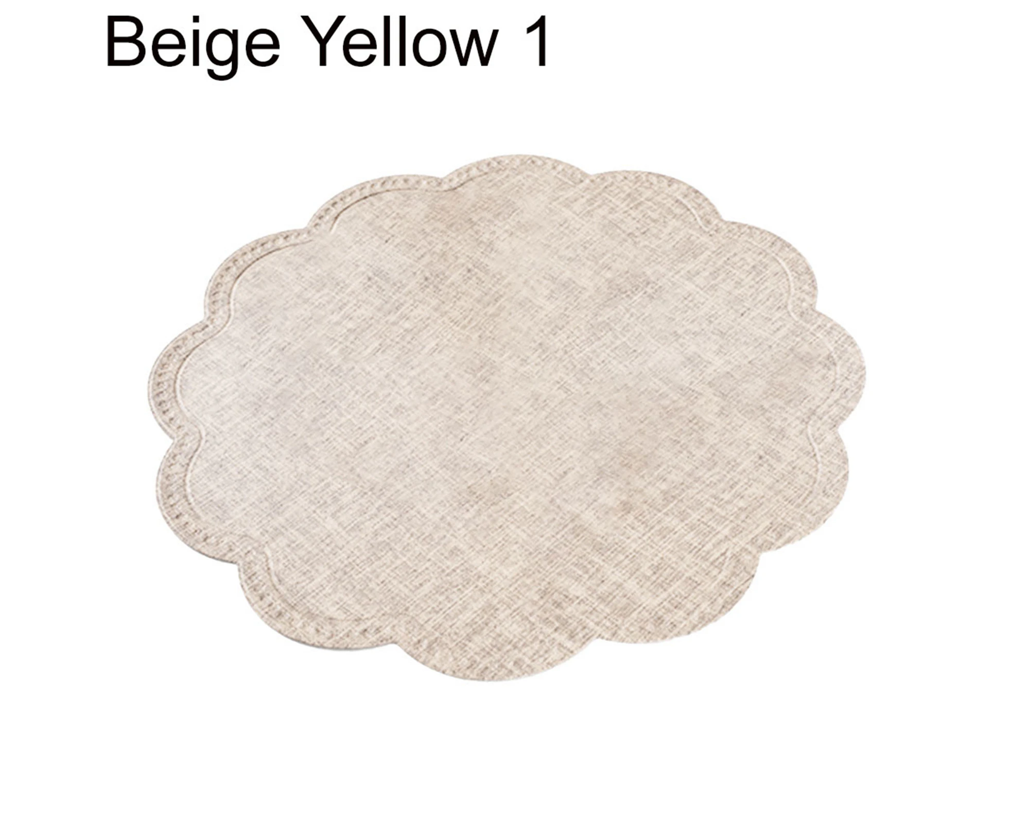 Coffee Cup Pad Cloud Shaped Beautiful Lightweight Round/Cloud Shaped Mug Mat Dinning Table Decor-1 Beige Yellow unique value