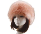 Fufu Women Hat Solid Color Faux Fur Headwear Brimless Empty Top Hat for Skiing- 26
