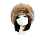 Fufu Women Hat Solid Color Faux Fur Headwear Brimless Empty Top Hat for Skiing- 25