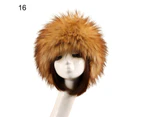 Fufu Women Hat Solid Color Faux Fur Headwear Brimless Empty Top Hat for Skiing- 16