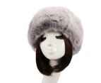 Fufu Women Hat Solid Color Faux Fur Headwear Brimless Empty Top Hat for Skiing- 22