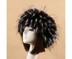 Fufu Women Hat Solid Color Faux Fur Headwear Brimless Empty Top Hat for Skiing- 17