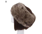 Fufu Women Hat Solid Color Faux Fur Headwear Brimless Empty Top Hat for Skiing- 8