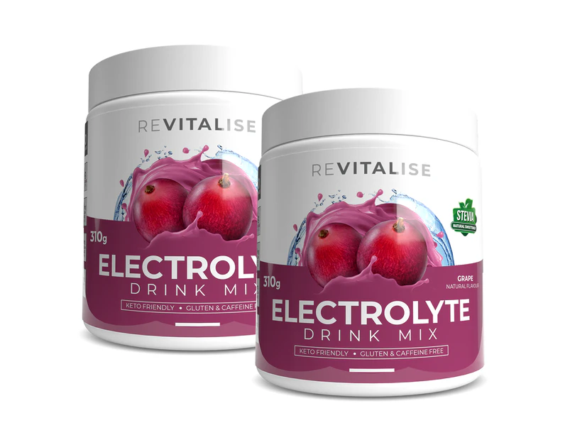 ReVitalise Zero Sugar Electrolytes Twin Pack - 180 Servings - Grape, Grape