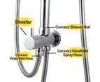 WELS Gooseneck Shower set 200mm Shower head 5-Mode Handheld head Shower mixer tap Top/Bottom Water Inlet Chrome