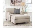 Isabelle Traemore 3+2+1 Indoor Fabric Lounge Suite With Ottoman - Beige - Traemore - Fabric Lounges