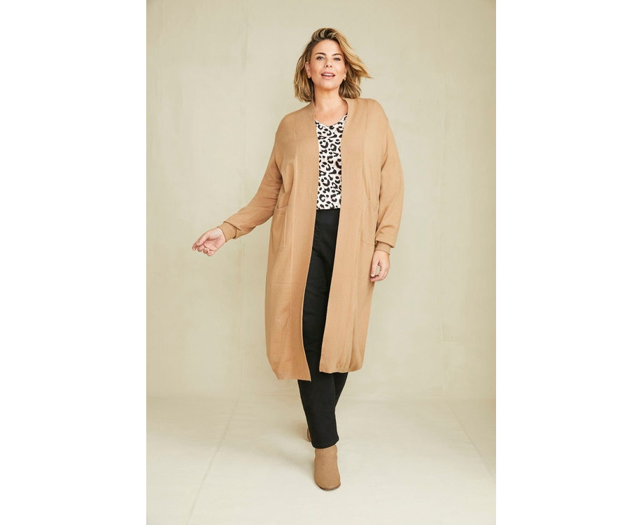 Camel clearance duster cardigan