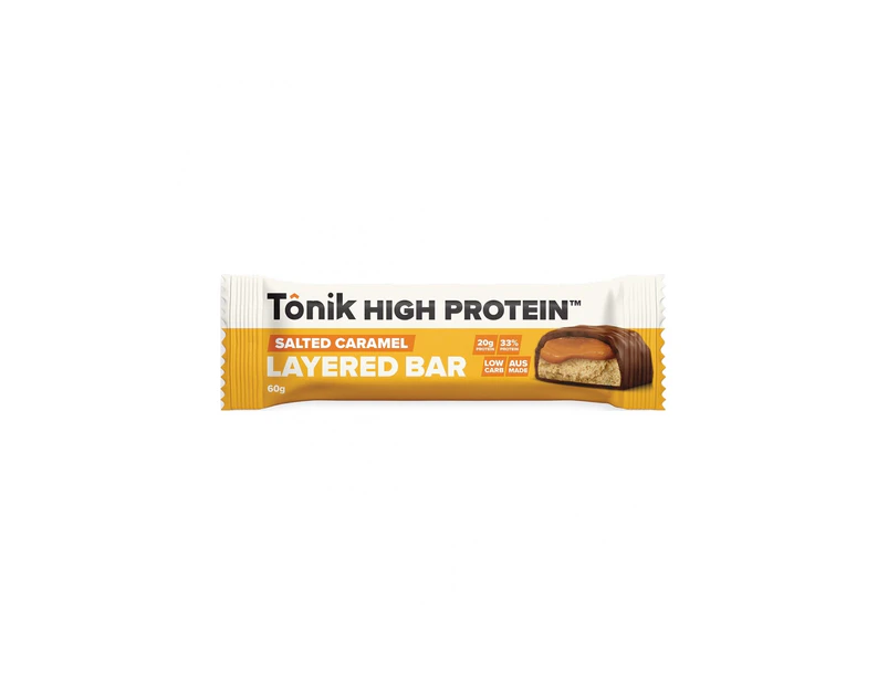 Tonik High Protein Layered Bar Salted Caramel 60g x 12