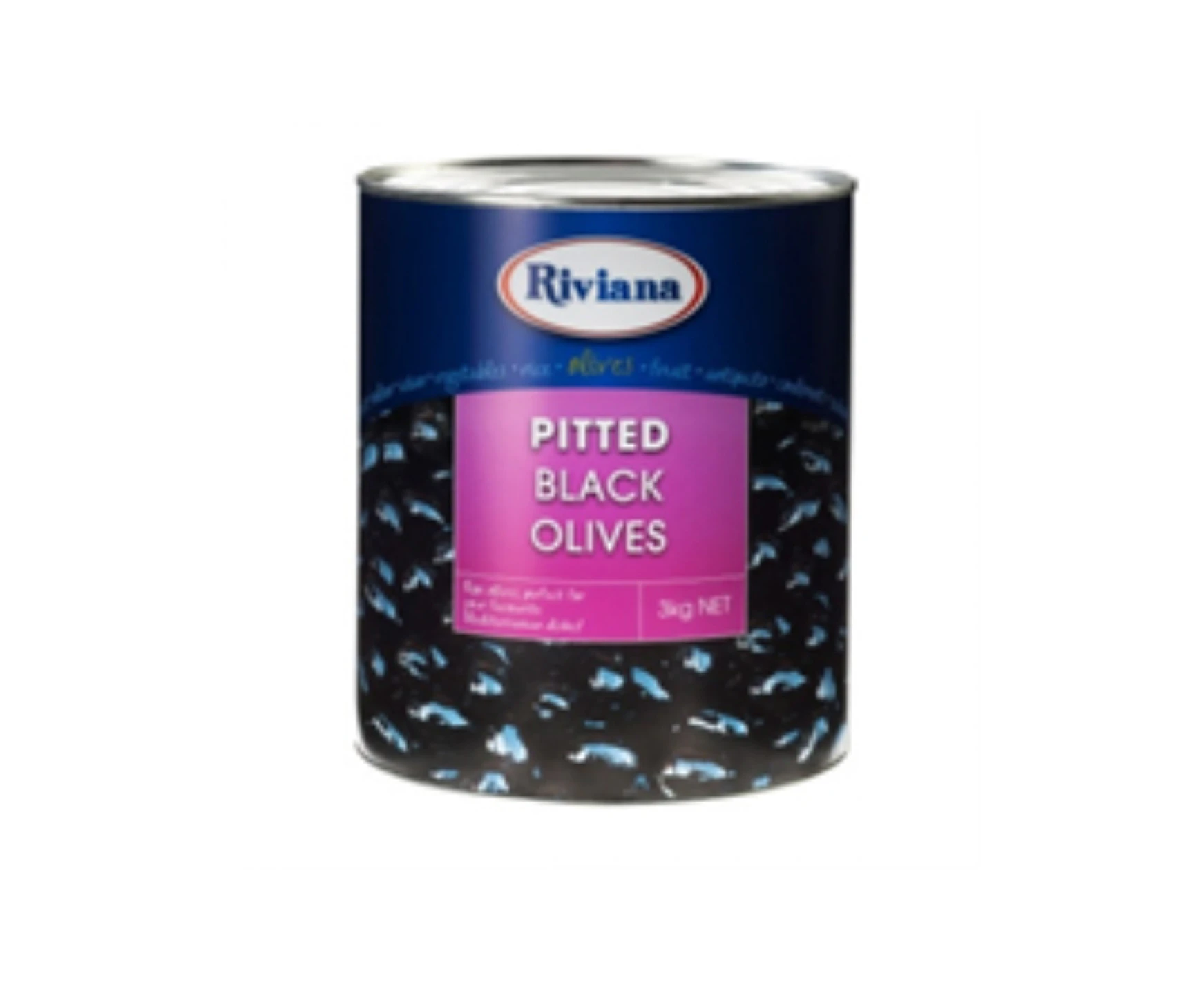 Riviana Olives Black Pitted 3 Kg Can