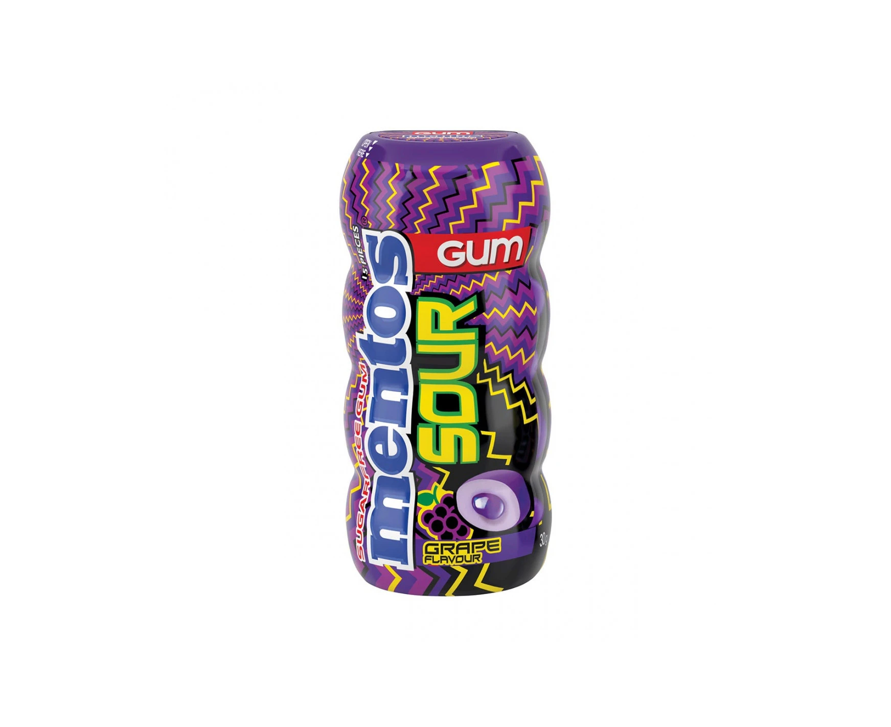 Mentos Sour Gum Grape 30g x 10