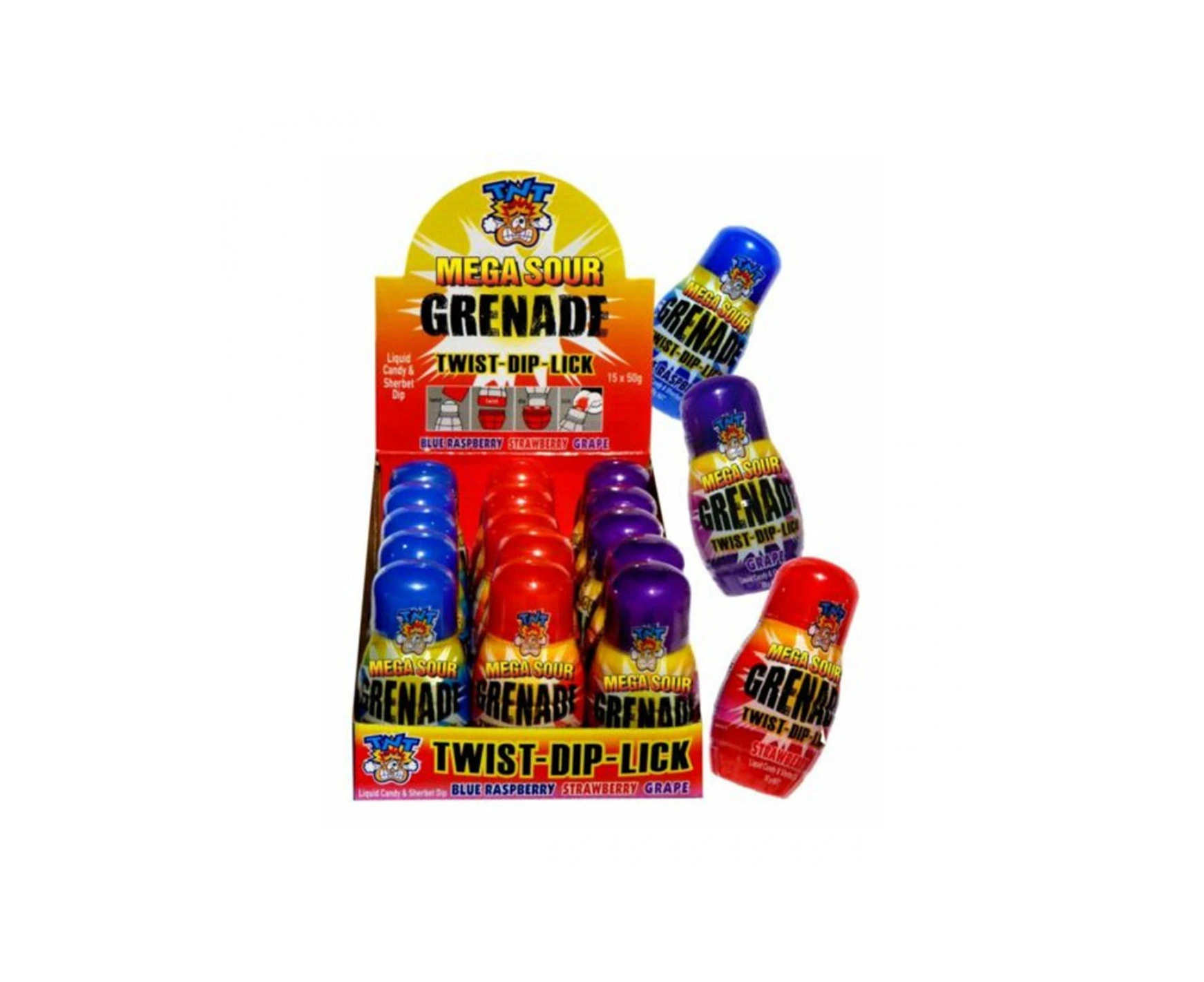 Tnt Mega Sour Grenade 50g x 15