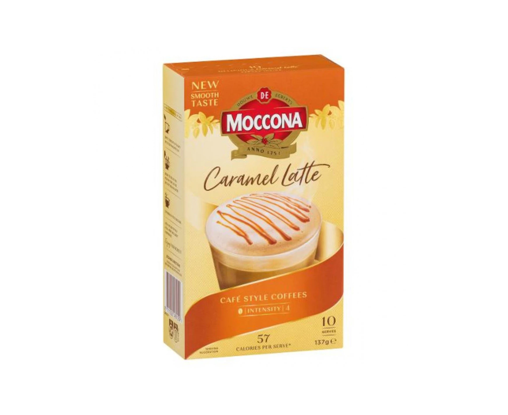 Moccona Coffee Caramel Latte Sachets 10 Pack