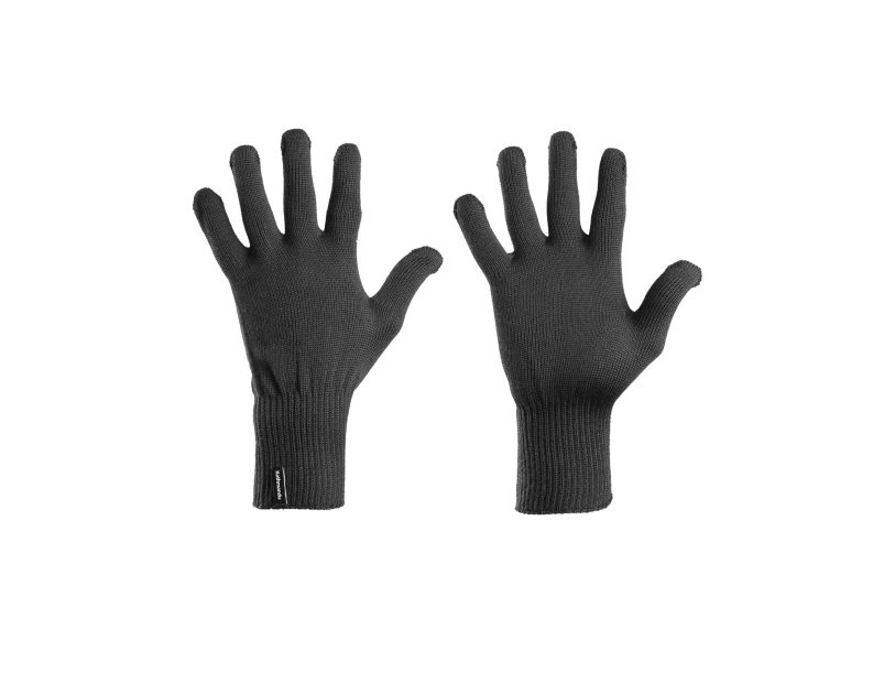 Kathmandu Polypro Men's Lightweight Quick Drying Outdoor Warm Gloves  Unisex  Winter Gloves - Black