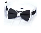 New Arrival Men\'s Fashion Plain Bowtie Polyester Pre Tied Wedding Bow Tie Suits Tie - Black