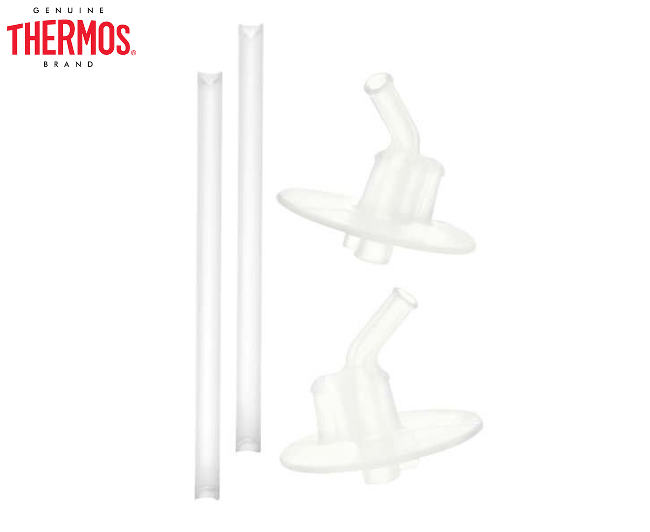 Thermos 4-Piece Funtainer Replacement Mouthpiece & Straws Set
