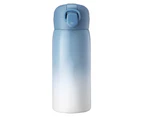 Stainless Steel Insulated Water Bottle one hand open Vacuum Cups Portable Travel Mug blue