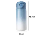 Stainless Steel Insulated Water Bottle one hand open Vacuum Cups Portable Travel Mug blue