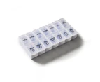 White Sorter Organizer Pill Box Tablet Medicine Weekly 7 Day Container Dispenser