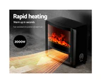 Devanti Electric Fireplace Fire Heaters 2000W