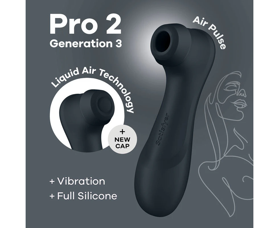 Satisfyer Pro 2 Generation 3 Double Air Pulse Stimulator - Dark Grey