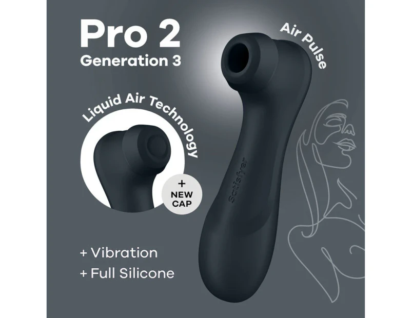 Satisfyer Pro 2 Generation 3 Double Air Pulse Stimulator - Dark grey