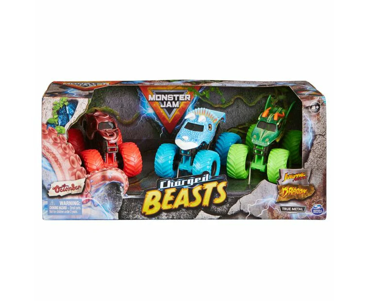 Monster Jam 1:64 3-pack - Charged Beasts